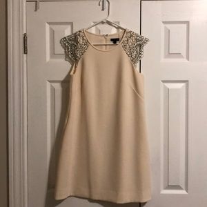JCrew Cream and lace party dress